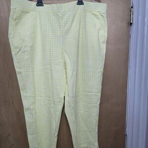 Yellow Gingham Pants By Kim Gravel